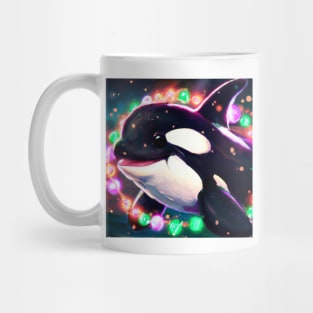 Cute Orca Drawing Mug